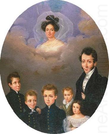 unknow artist Creole Family Mourning Portrait, New Orleans china oil painting image